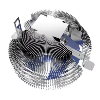 Dzesēšanas komplekts PCCOOLER E90 CPU dzesētājs, top-blow, 8 cm, 1000-2000 RPM, hidro gultnis, zils