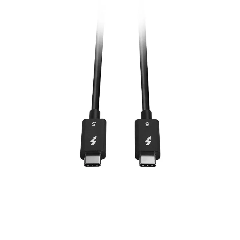 Lindy Thunderbolt 5 kabelis 1m, 80Gbps, pasīvs, vīriešu savienotāji, melns