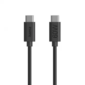 USB kabelis Hama 00086446 1,2m USB-C Melns USB 2.0 0,48 Gbit/s