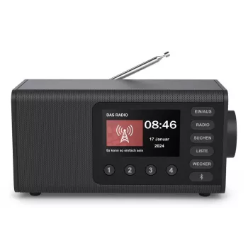 Personālais radio Hama DR1001 DAB/DAB+/FM 5W TFT displejs