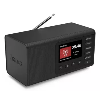 Personālais radio Hama DR1001 DAB/DAB+/FM 5W TFT displejs