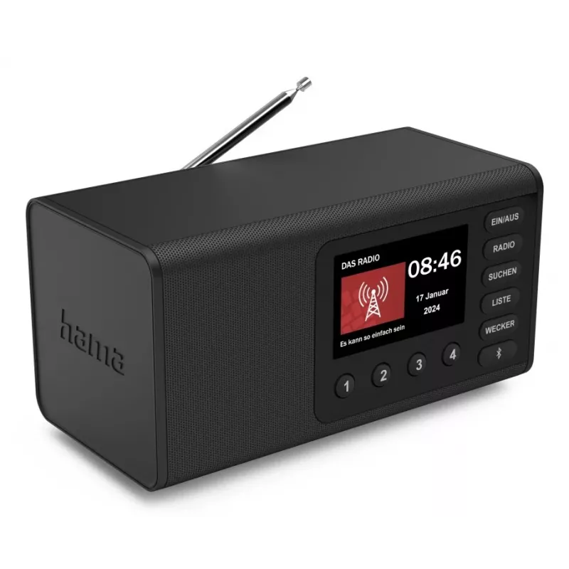 Personālais radio Hama DR1001 DAB/DAB+/FM 5W TFT displejs