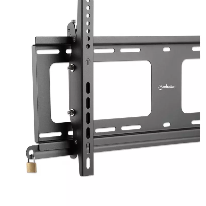 Manhattan āra sienas stiprinājums televizoriem un monitoriem (sasverams, pretzādzību), 37 inch-65 inch, VESA 200x200-600x400mm, līdz 80kg, slēdzams
