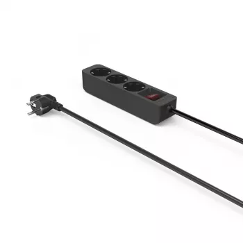 Hama 00223013 pagarinātājs 1.4 m 3 kontaktligzdas Iekštelpām Melns