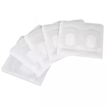 Hama pašlīmējošās SD kabatiņas, 5 iepakojumā, MMC, SD, 2 kartes, polipropilēns (PP), caurspīdīgas, balta, 75 mm, 70 mm
