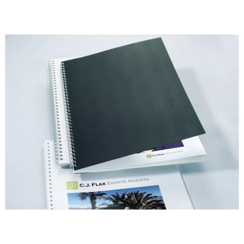 GBC LinenWeave iesiešanas vāki 250gsm A4 Melns (100)