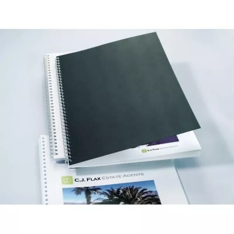 GBC LinenWeave iesiešanas vāki 250gsm A4 Melns (100)