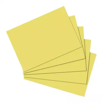 Indeksa kartītes Herlitz 10837136 Dzeltenas A5 100 gab.
