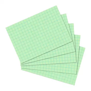 Indeksu kartītes Herlitz 10901452 Zaļa 100 gab. Rūtotais papīrs 170 g/m²