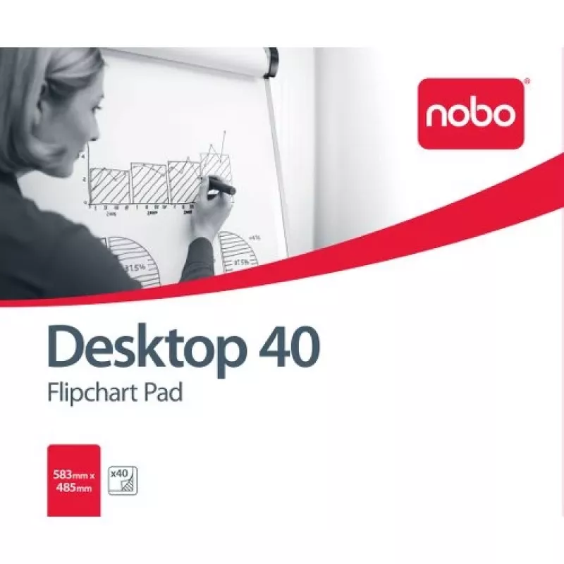 Nobo Flipchart Papīra Bloks Plain 580x480 mm, 40 lapas, Balts