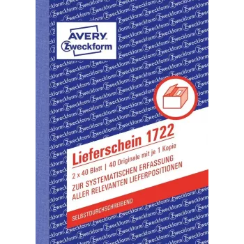 Grāmatvedības veidlapu bloks A6 Avery 1722