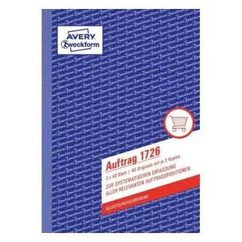 Grāmatvedības grāmatiņa AVERY 1726 A5 40 lapas