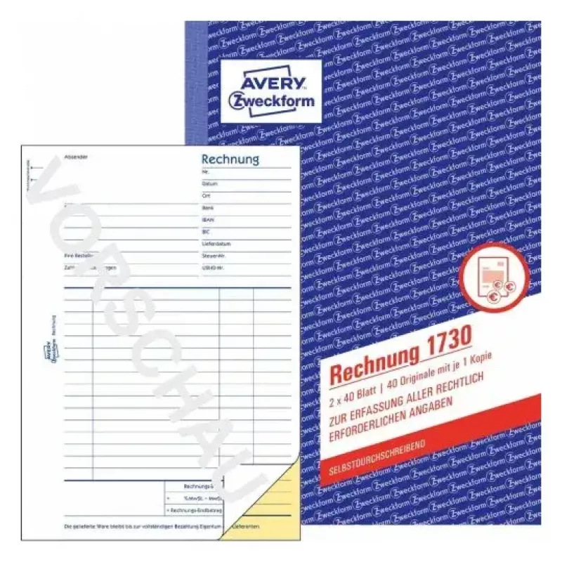 Biznesa veidlapa Avery 1730