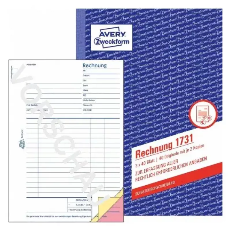 Biznesa veidlapa Avery 1731