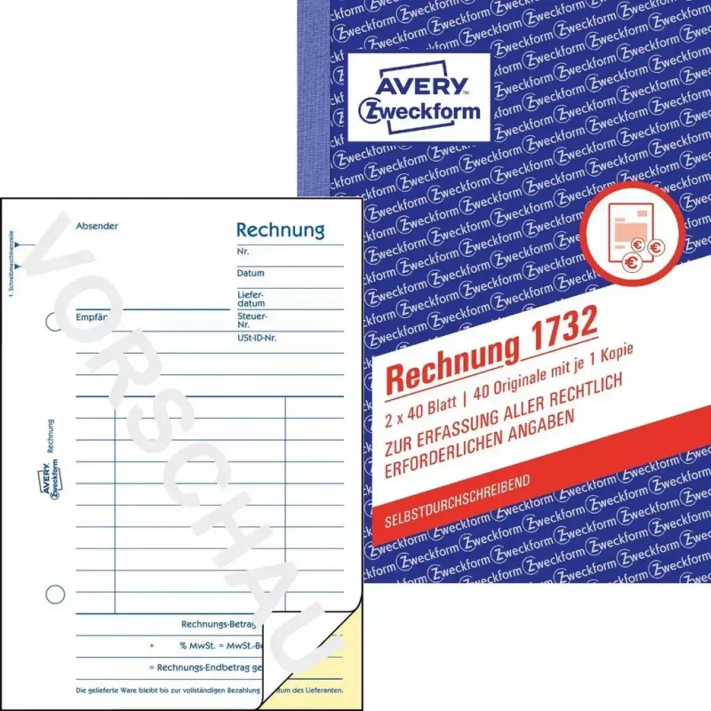 Grāmatvedības veidlapa A6 Avery 1732