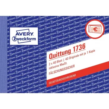 Grāmatvedības grāmatiņa/forma A6 Avery 1736