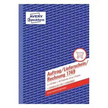 Grāmatvedības grāmata/forma A5 Avery 1749