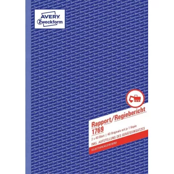 Grāmatvedības grāmata/veidlapa AVERY 1769 A4 40 lapas