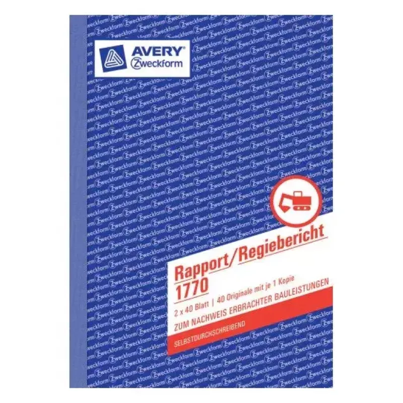 Administrācijas grāmata Avery 1770 zila balta