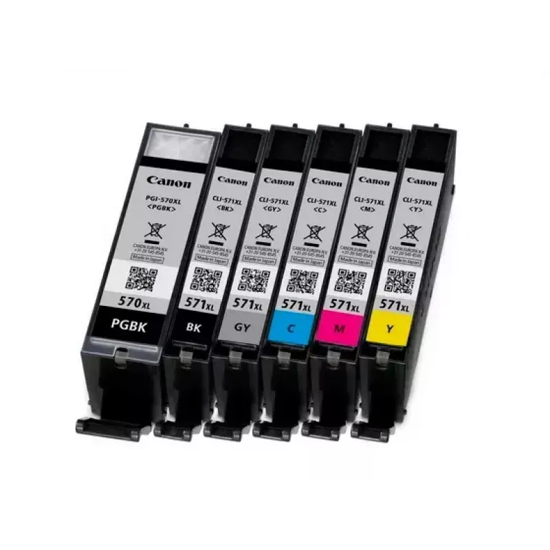 Canon CLI-571BK XL oriģinālā tintes kasetne 1 gab. Augstas (XL) ietilpības melna