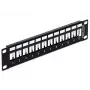 DeLOCK 43326 – 10 inch paneļa piederums, 1U, 12 Keystone moduļiem, melns