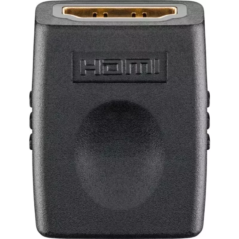ACC HDMI adapteris AH006, HDMI Type-A uz HDMI Type-A, zeltīti kontakti, melns