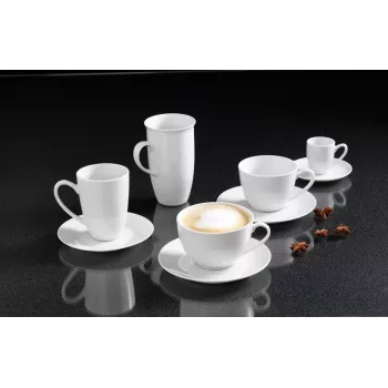 R&B BIANCO White Cappuccino kafijas krūze Single Snap 0.3L