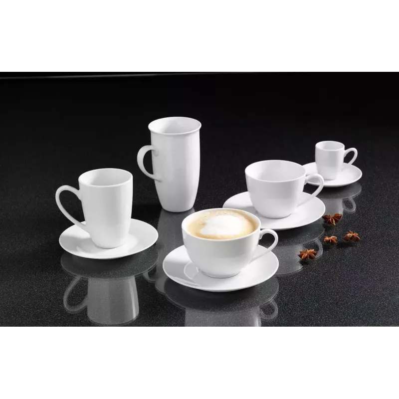 R&B BIANCO White Cappuccino kafijas krūze Single Snap 0.3L