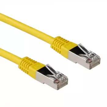 ACT Yellow 1 metrs LSZH SFTP CAT6A savienojuma kabelis ar RJ45 savienotājiem