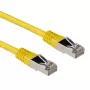 ACT Yellow 10 m LSZH SFTP CAT6A līdzenais vads ar RJ45 savienotājiem