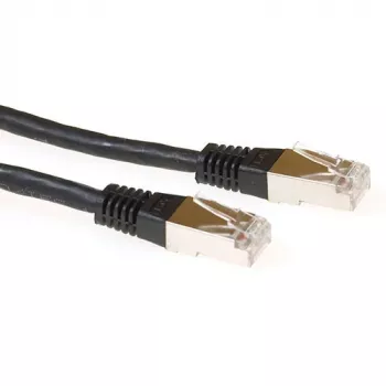 ACT Black 1 m LSZH SFTP CAT6A savienojuma kabelis ar RJ-45 savienotājiem