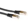 ACT Black 1 m LSZH SFTP CAT6A savienojuma kabelis ar RJ-45 savienotājiem