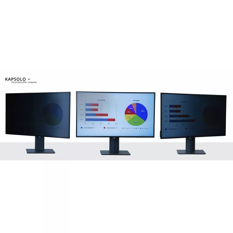 Kapsolo KAP10755 Privātuma filtrs 55,88 cm (22 inch) 16:10 monitoram — 2-virzienu, 30° skata leņķis, 3H cietība, 68% gaismas caurlaidība