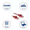 ACT Red 5 metru LSZH U/UTP CAT6 datacentra plānais patch vads ar snagless RJ45 savienotājiem