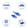 ACT Blue 2 m LSZH U/UTP CAT6 datacenter plānā savienojuma kabelis ar aizsargātiem RJ45 savienotājiem