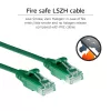 ACT Green 3 m LSZH U/UTP CAT6 plānais tīkla vads ar RJ45 savienotājiem, bez aizķeršanās