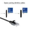 ACT Black 3 metru LSZH U/UTP CAT6 datcentra plānais savienojuma kabelis ar RJ45 savienotājiem, bez aizķeršanās