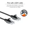 ACT Black 3 metru LSZH U/UTP CAT6 datcentra plānais savienojuma kabelis ar RJ45 savienotājiem, bez aizķeršanās