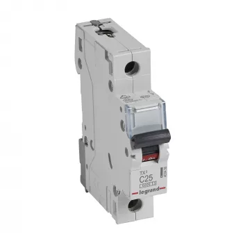Legrand TX3 automātiskais slēdzis Tipa C 1P 25A 6kA