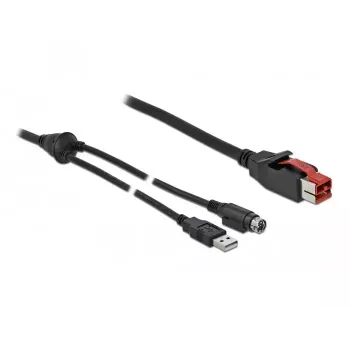 PoweredUSB kabelis DeLOCK 85942 3m USB Type-A Mini-DIN 3 kontaktu