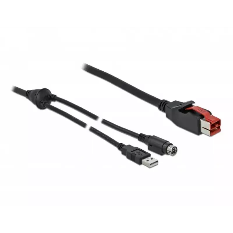 PoweredUSB kabelis DeLOCK 85942 3m USB Type-A Mini-DIN 3 kontaktu