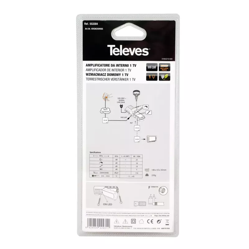 TV signāla pastiprinātājs Televes 553304