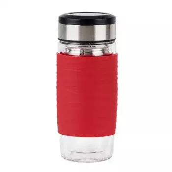 Emsa TEA MUG termokrūze ar 2-in-1 sietiņa ieliktni, 420 ml, sarkana