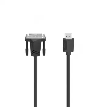 Hama 00200716 DVI kabelis 3 m DVI-D uz HDMI Type A (Standarta) Melns
