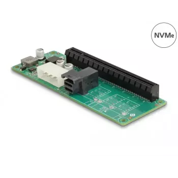 DeLOCK Pārveidotājs 1 x SFF-8643 uz PCIe x16, interfeiss: PCIe, izeja: SFF-8643