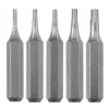 Skrūvgriežu uzgaļu komplekts KWB 128240 — 5 gab. Torx uzgaļi T3 T4 T5 T6 T8, 28 mm