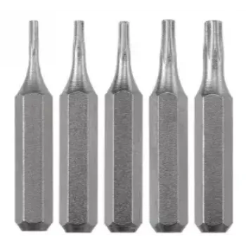 Skrūvgriežu uzgaļu komplekts KWB 128240 — 5 gab. Torx uzgaļi T3 T4 T5 T6 T8, 28 mm