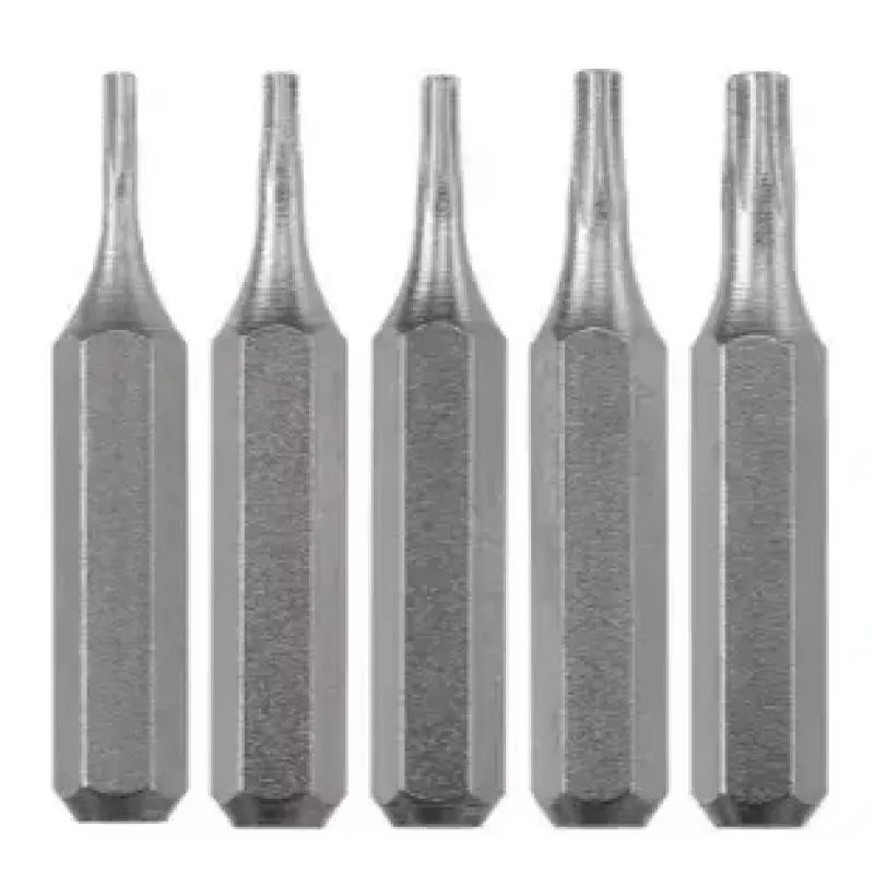 Skrūvgriežu uzgaļu komplekts KWB 128240 — 5 gab. Torx uzgaļi T3 T4 T5 T6 T8, 28 mm
