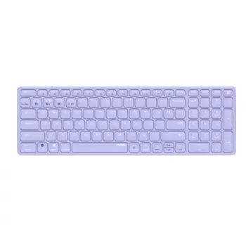 Bezvadu tastatūra Rapoo E9700M QWERTZ vācu ceriņu krāsā RF Bluetooth