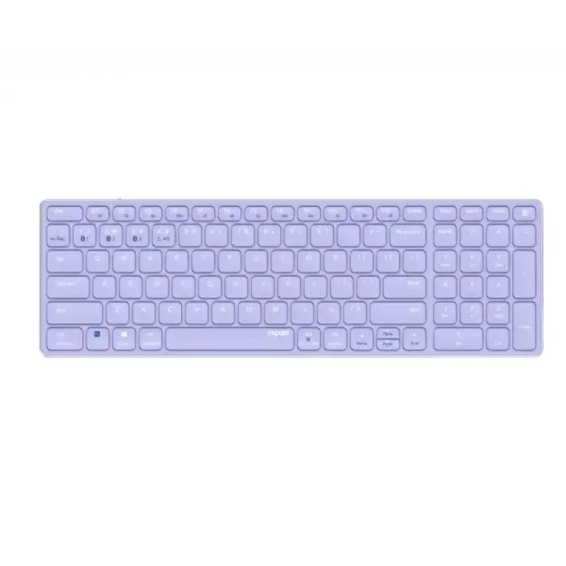 Bezvadu tastatūra Rapoo E9700M QWERTZ vācu ceriņu krāsā RF Bluetooth